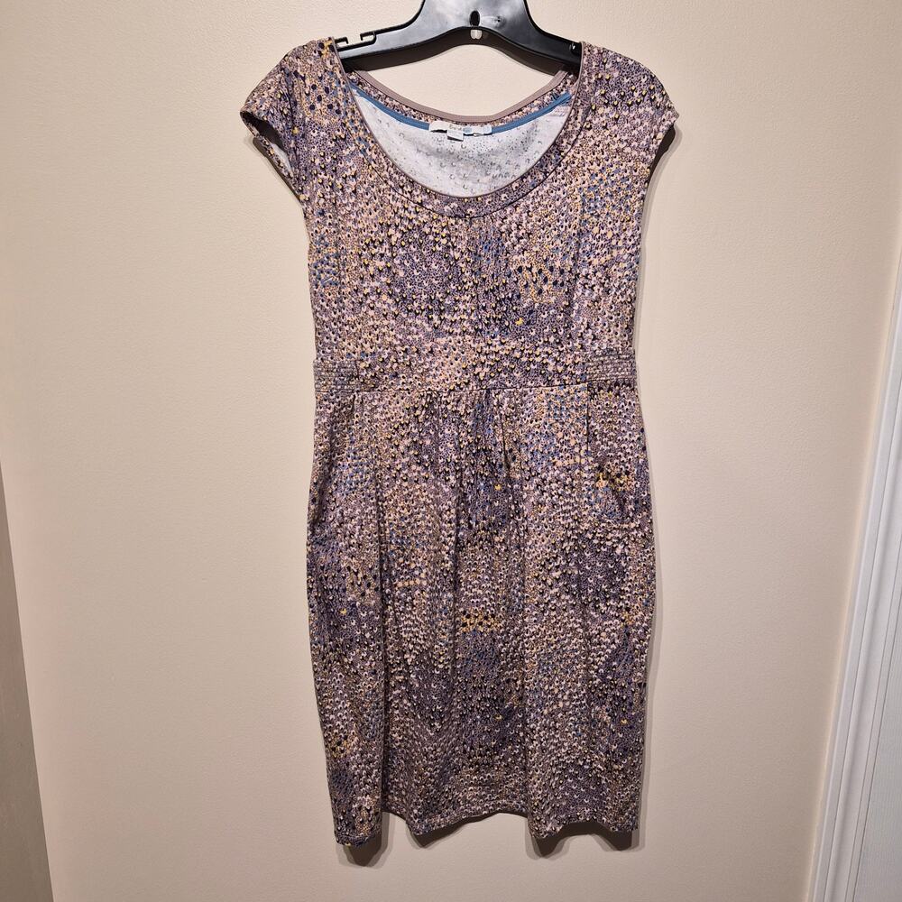 Boden US 8 R Margot Printed Casual Weekend Day Dress Purple Pockets